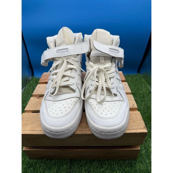 Adidas Forum Mid \'Triple White\' Men\'s Size 11 Basketball Sneakers-FY4975-Leather main image 9
